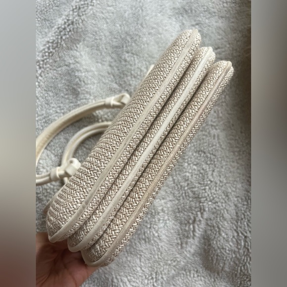 SOLDSOLDSOLDMaryam Nassir Zadeh Lune bag in cream leather and fabric - Picture 14 of 16